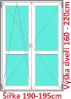 Dvojkrdlov balkonov dvere s priekou OS+O SOFT rka 190-195cm